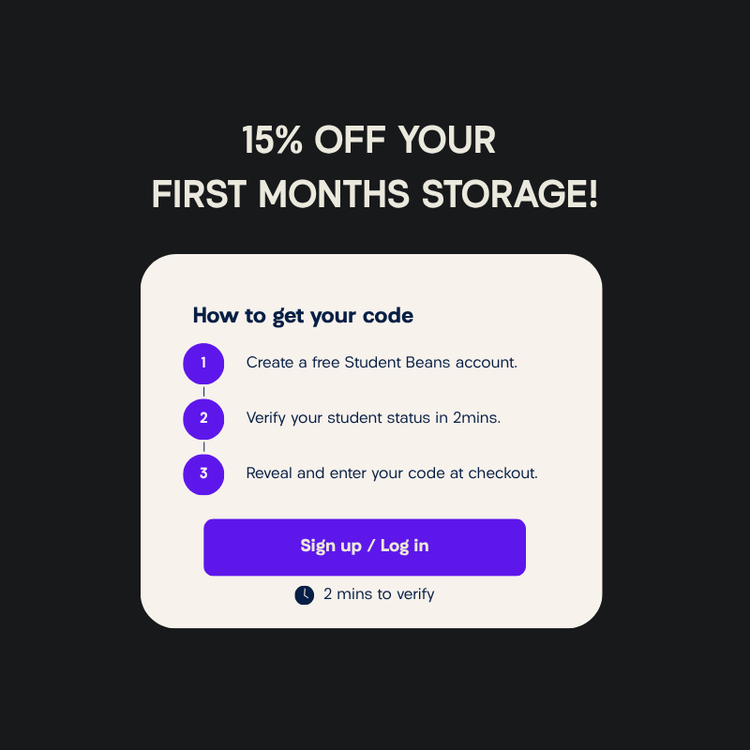 Student Beans x The Box Co partnership sign up